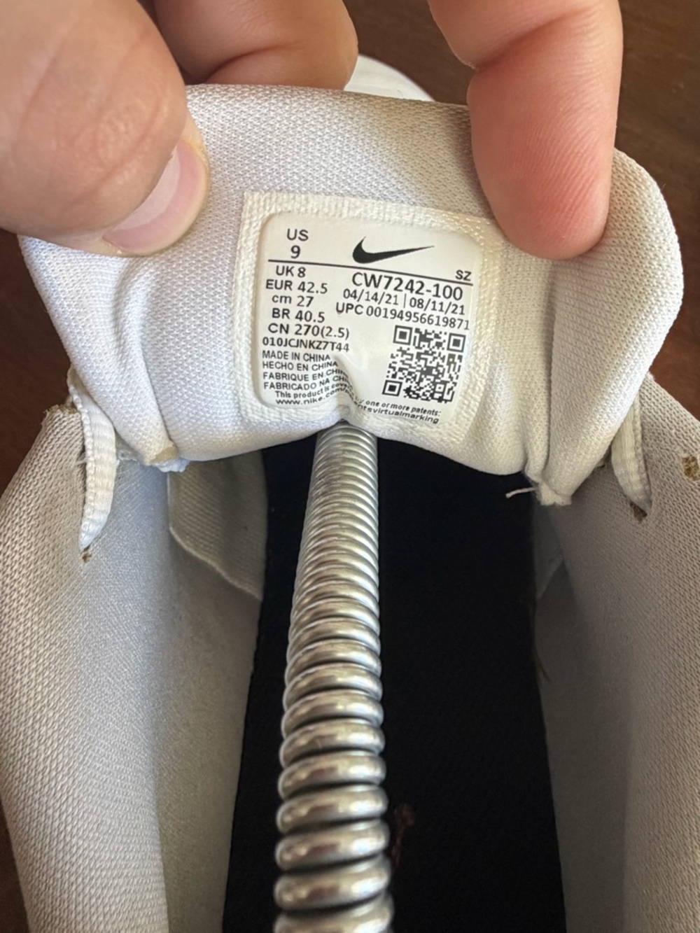 NIKE JORDAN ADG 3 "GOLF CLEATS" WHITE-FIRE-TECH GREY-BLACK SIZE 9  [CW7242-100] - Picture 9 of 11